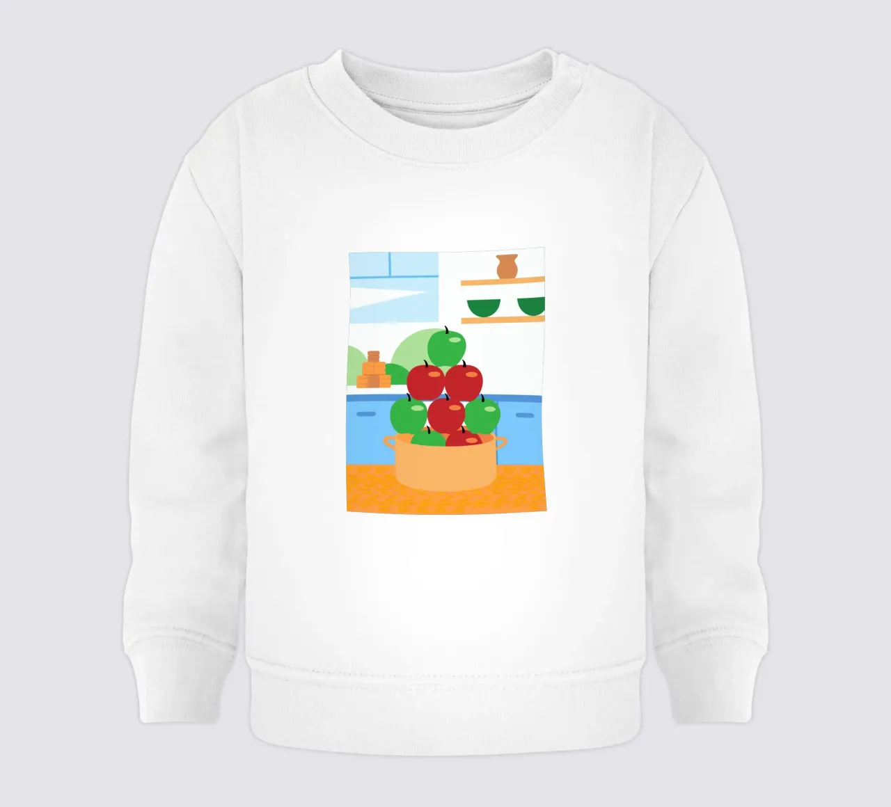 Mele rosse e verdi in vaso felpa neonato da OFFICIAL FRUIT & VEGETABLES