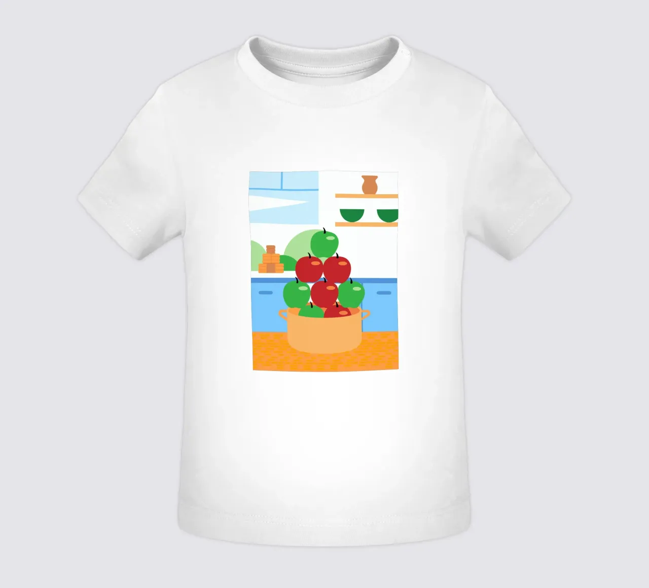 Mele rosse e verdi in vaso maglietta neonato da OFFICIAL FRUIT & VEGETABLES