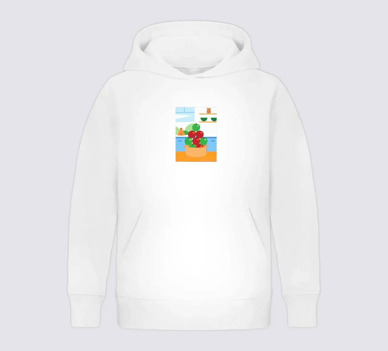 Mele rosse e verdi in vaso felpa bambino con cappuccio da OFFICIAL FRUIT & VEGETABLES