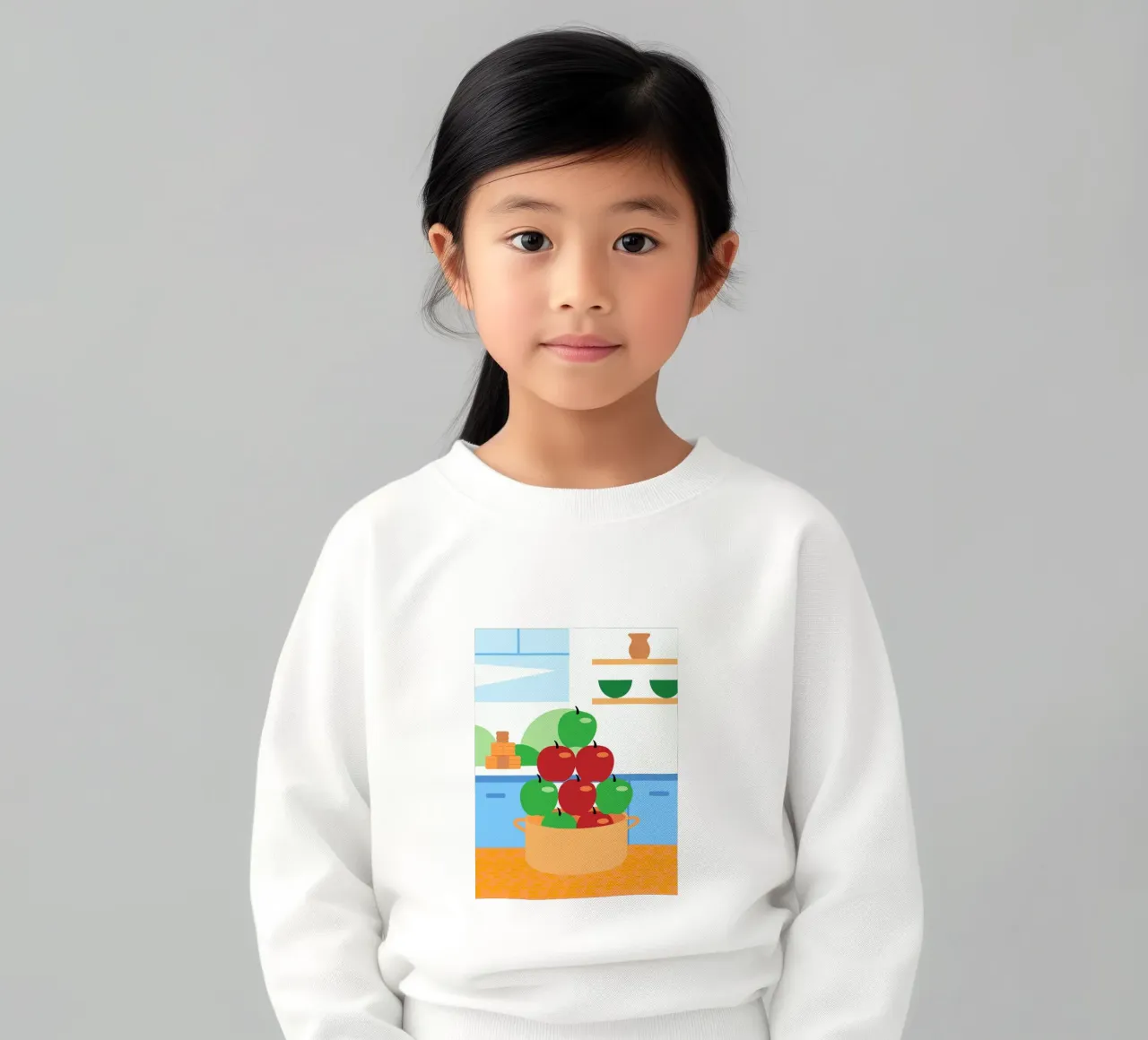 Mele rosse e verdi in vaso felpa bambino da OFFICIAL FRUIT & VEGETABLES
