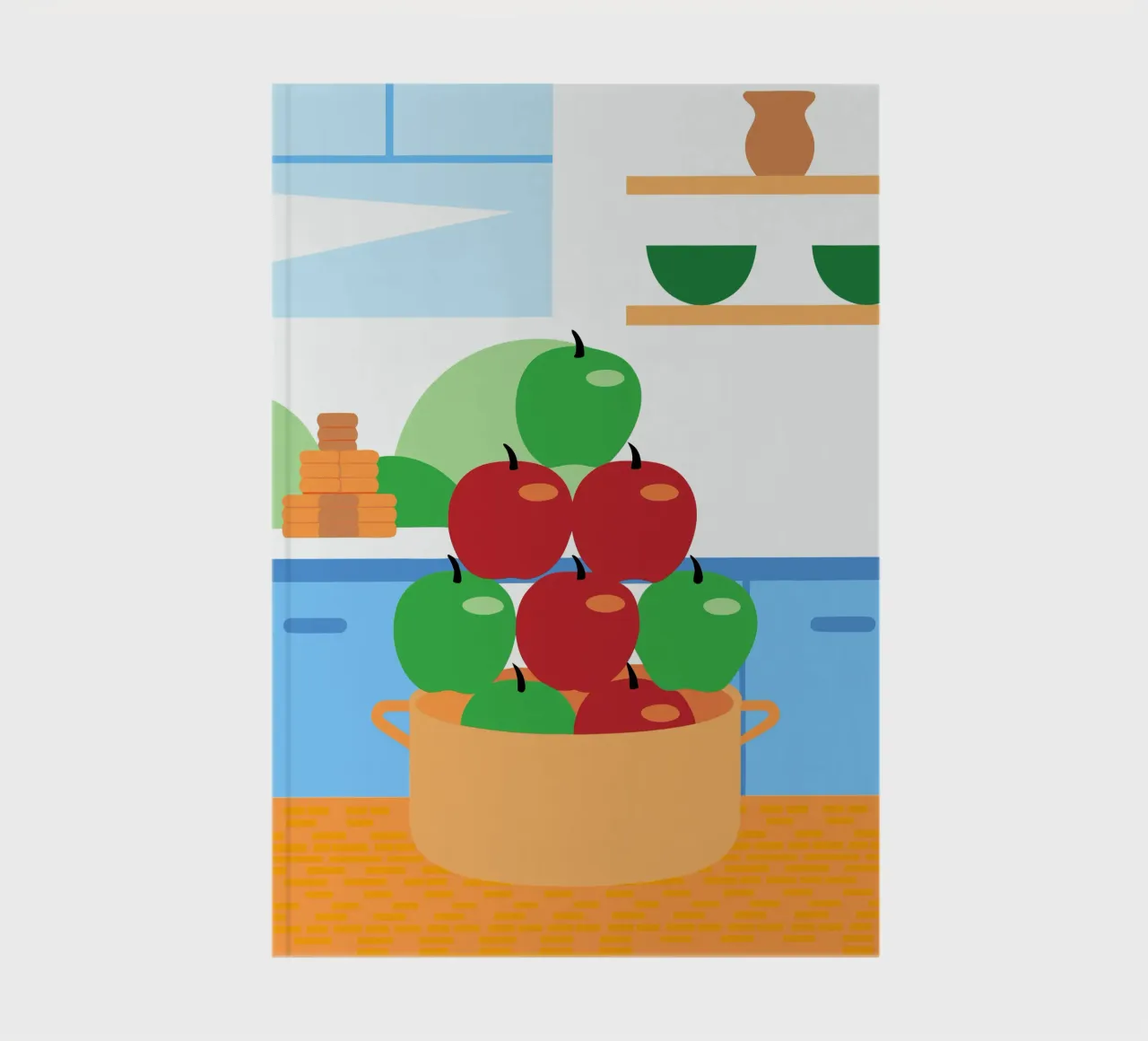 Red and Green Apples in a Pot notebook by OFFICIAL FRUIT & VEGETABLES