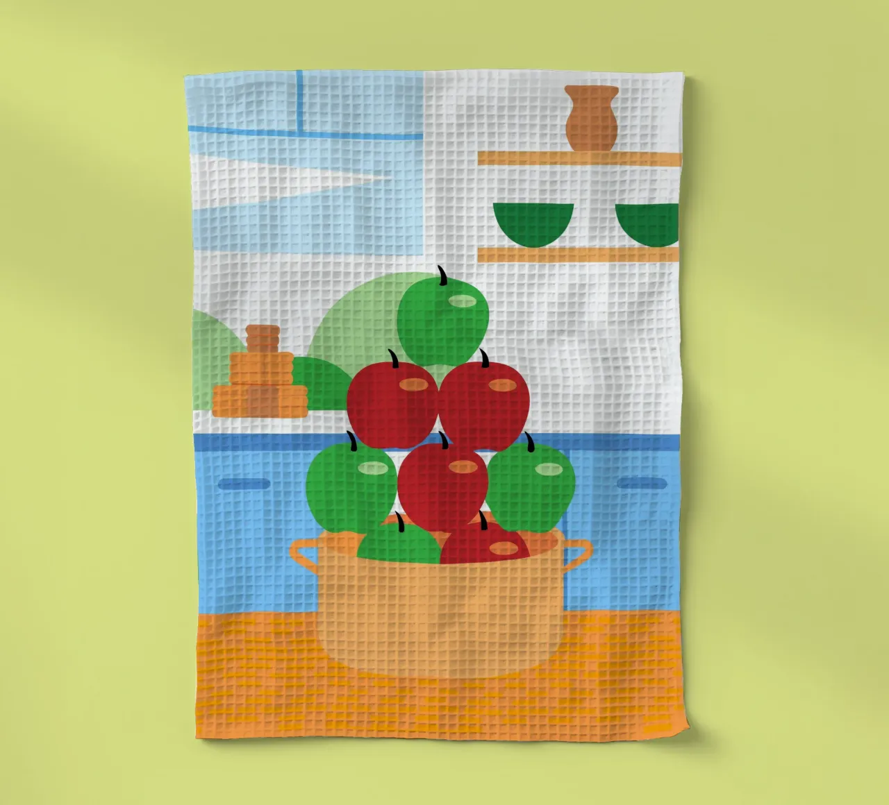 Mele rosse e verdi in vaso canovaccio da cucina da OFFICIAL FRUIT & VEGETABLES