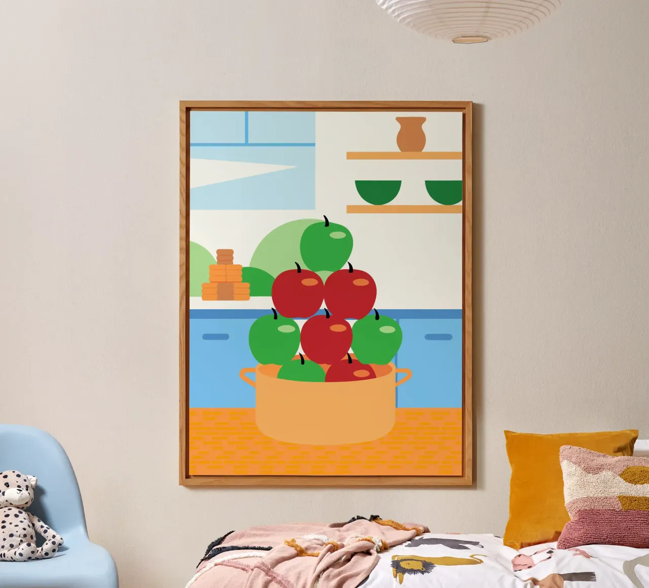Mele rosse e verdi in vaso alluminio dibond da OFFICIAL FRUIT & VEGETABLES