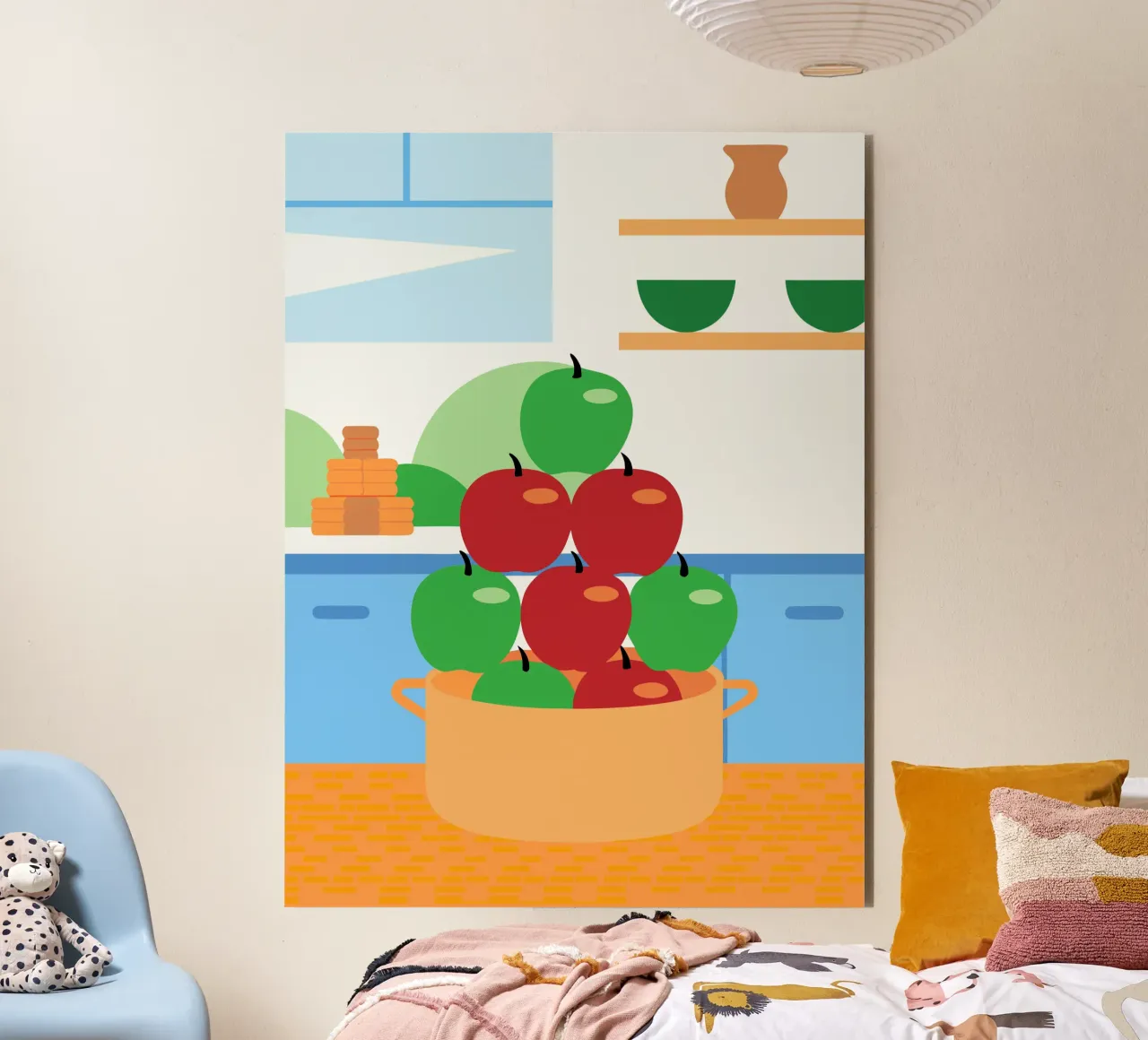 Mele rosse e verdi in vaso alluminio dibond da OFFICIAL FRUIT & VEGETABLES