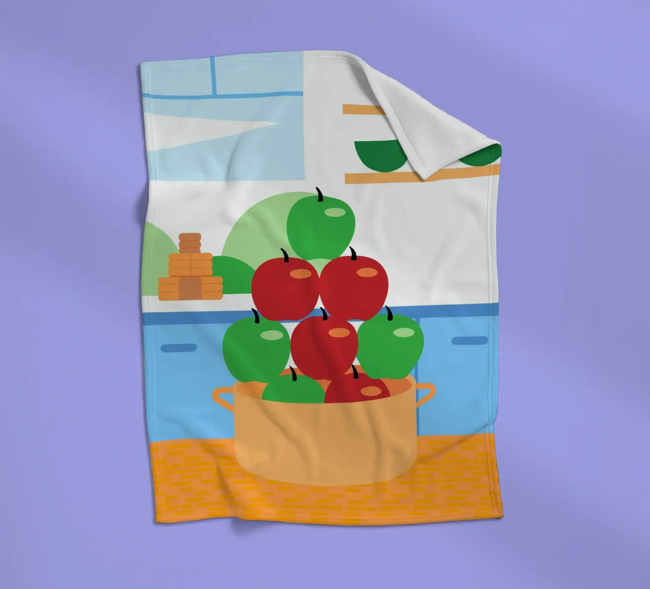 Mele rosse e verdi in vaso coperta in pile da OFFICIAL FRUIT & VEGETABLES