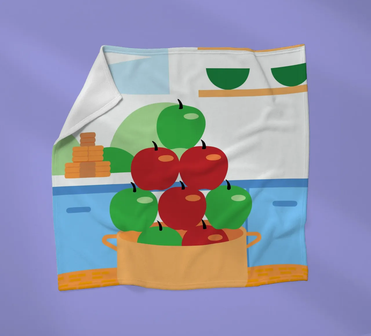 Mele rosse e verdi in vaso coperta in pile da OFFICIAL FRUIT & VEGETABLES
