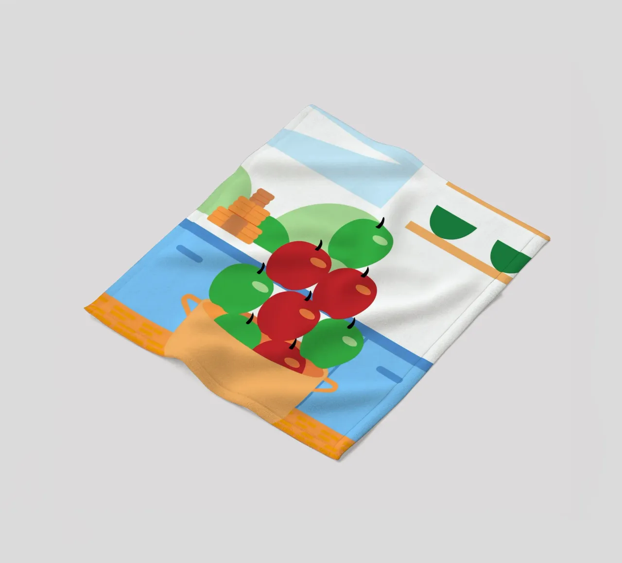Mele rosse e verdi in vaso coperta in pile da OFFICIAL FRUIT & VEGETABLES