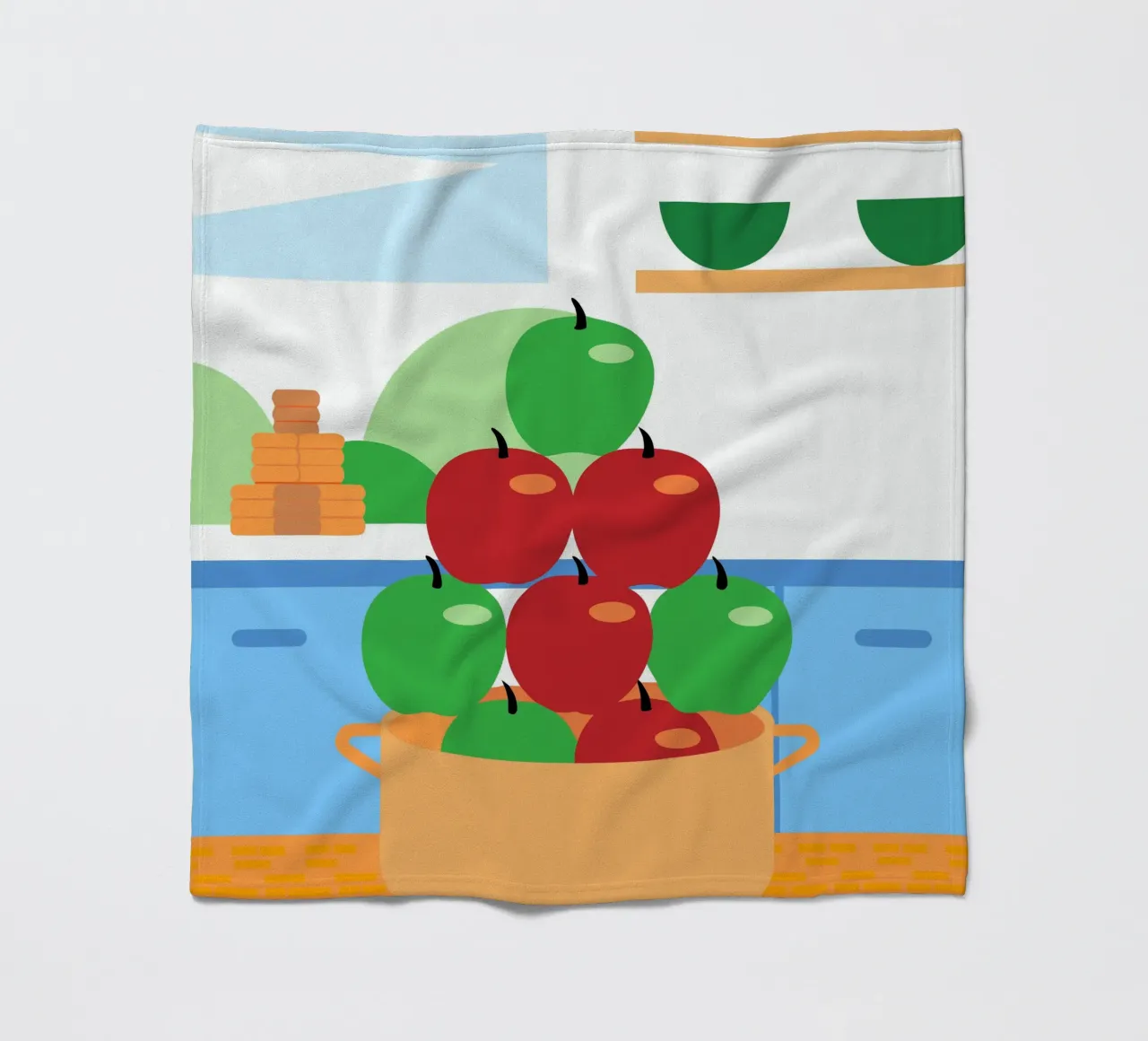 Mele rosse e verdi in vaso coperta in pile da OFFICIAL FRUIT & VEGETABLES