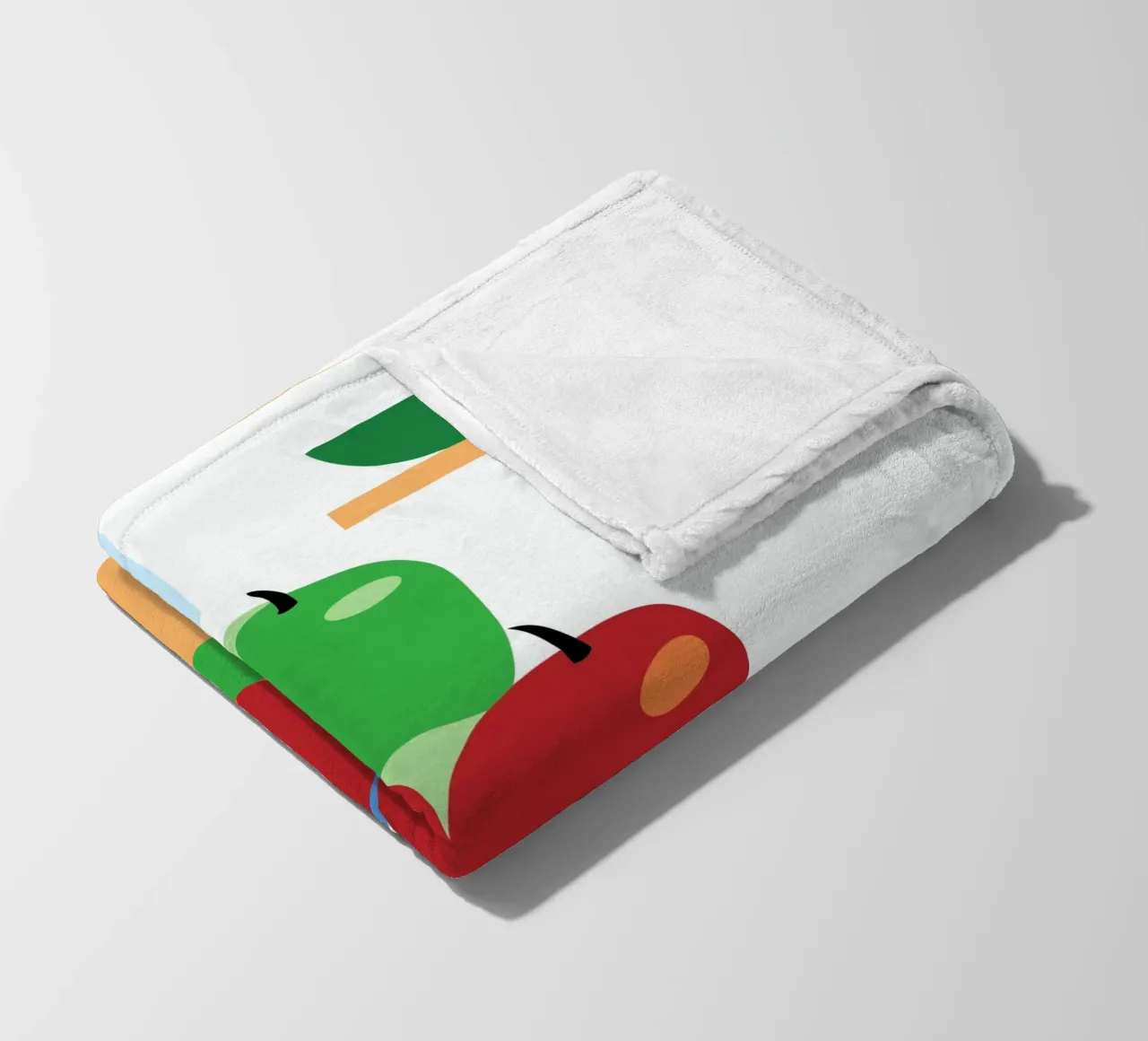 Mele rosse e verdi in vaso coperta in pile da OFFICIAL FRUIT & VEGETABLES