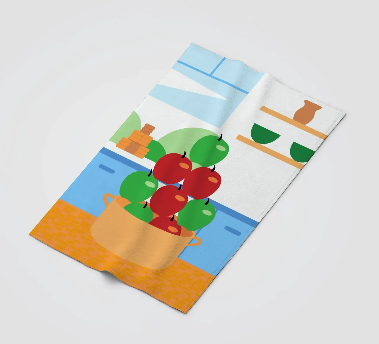 Mele rosse e verdi in vaso coperta in pile da OFFICIAL FRUIT & VEGETABLES
