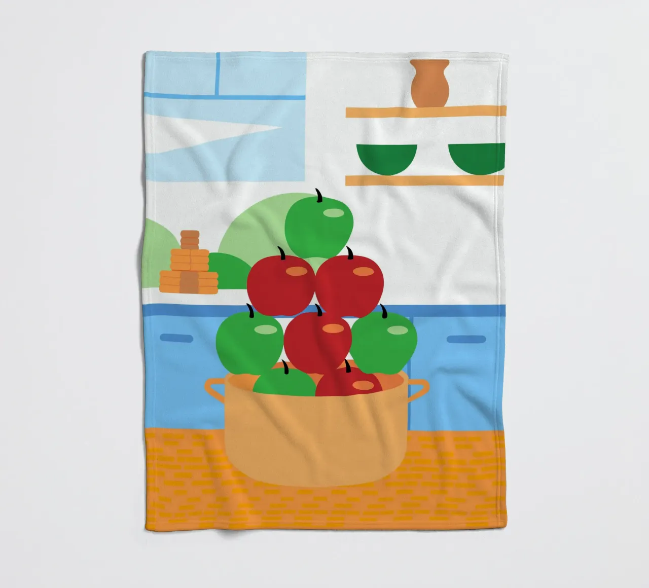 Mele rosse e verdi in vaso coperta in pile da OFFICIAL FRUIT & VEGETABLES