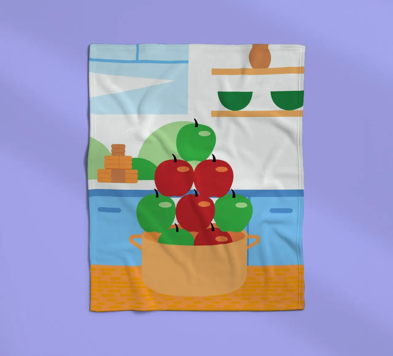 Mele rosse e verdi in vaso coperta in pile da OFFICIAL FRUIT & VEGETABLES