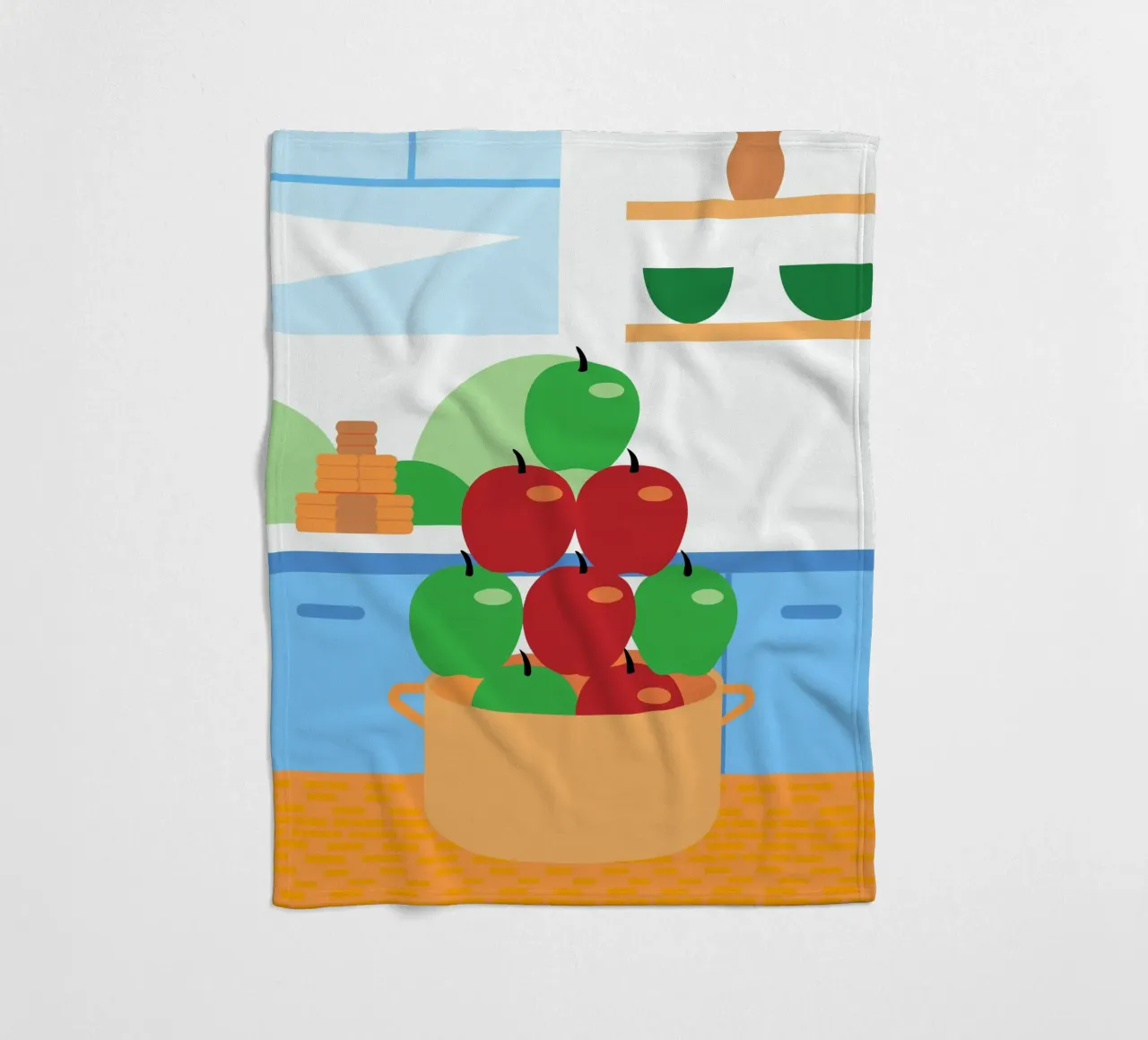 Mele rosse e verdi in vaso coperta in pile da OFFICIAL FRUIT & VEGETABLES