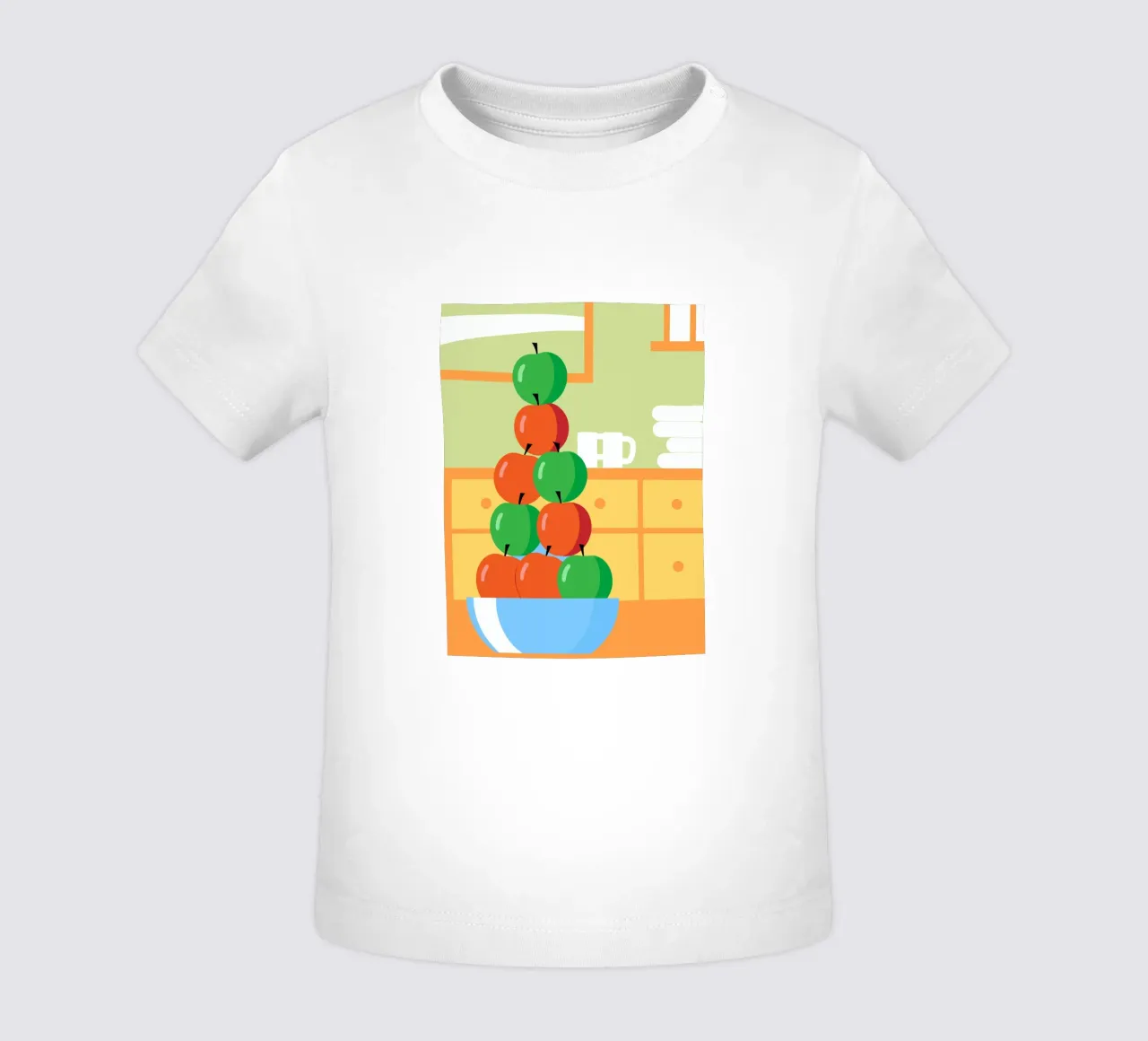 Mele rosse e verdi in una ciotola maglietta neonato da OFFICIAL FRUIT & VEGETABLES