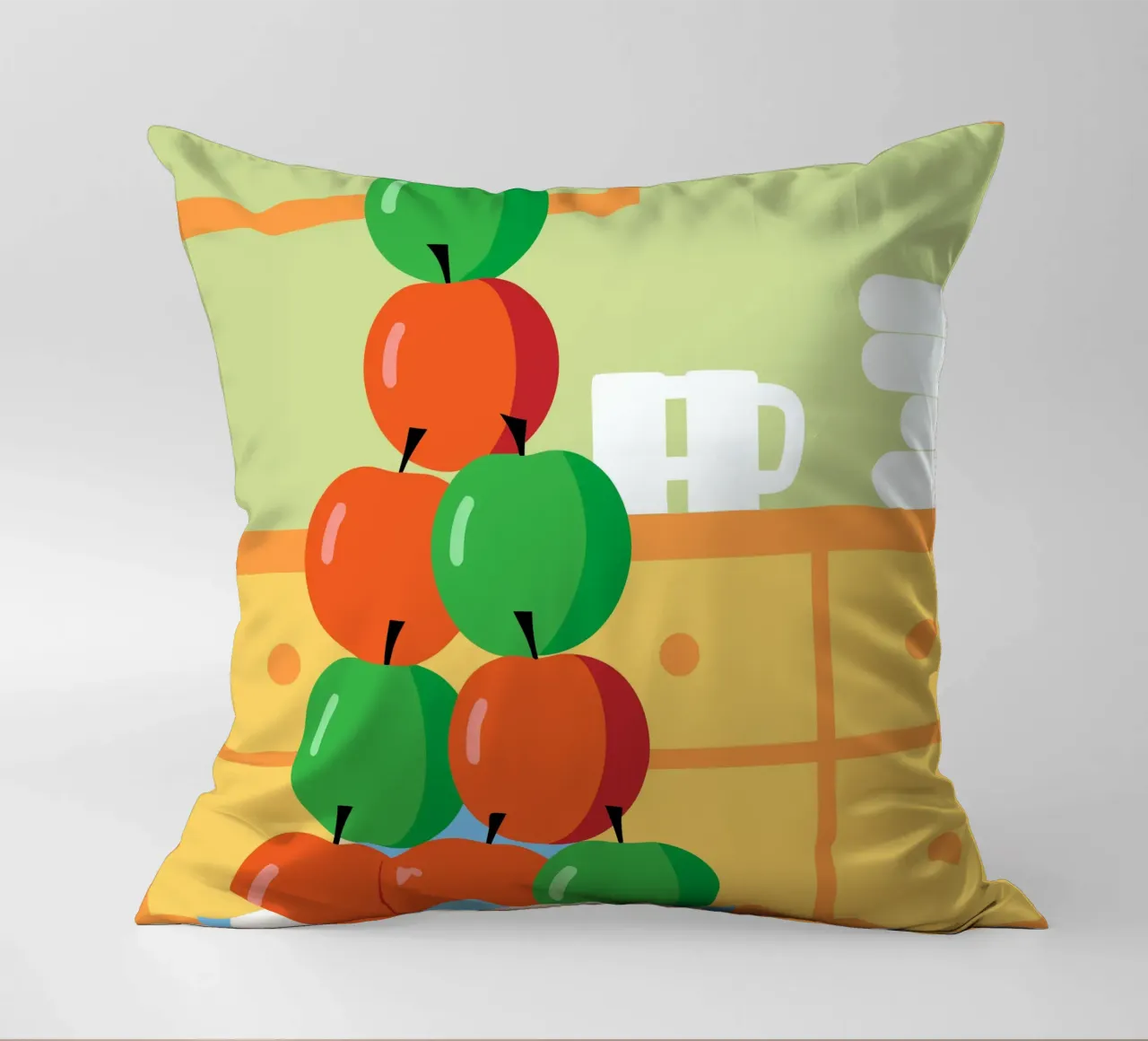 Mele rosse e verdi in una ciotola cuscino da OFFICIAL FRUIT & VEGETABLES