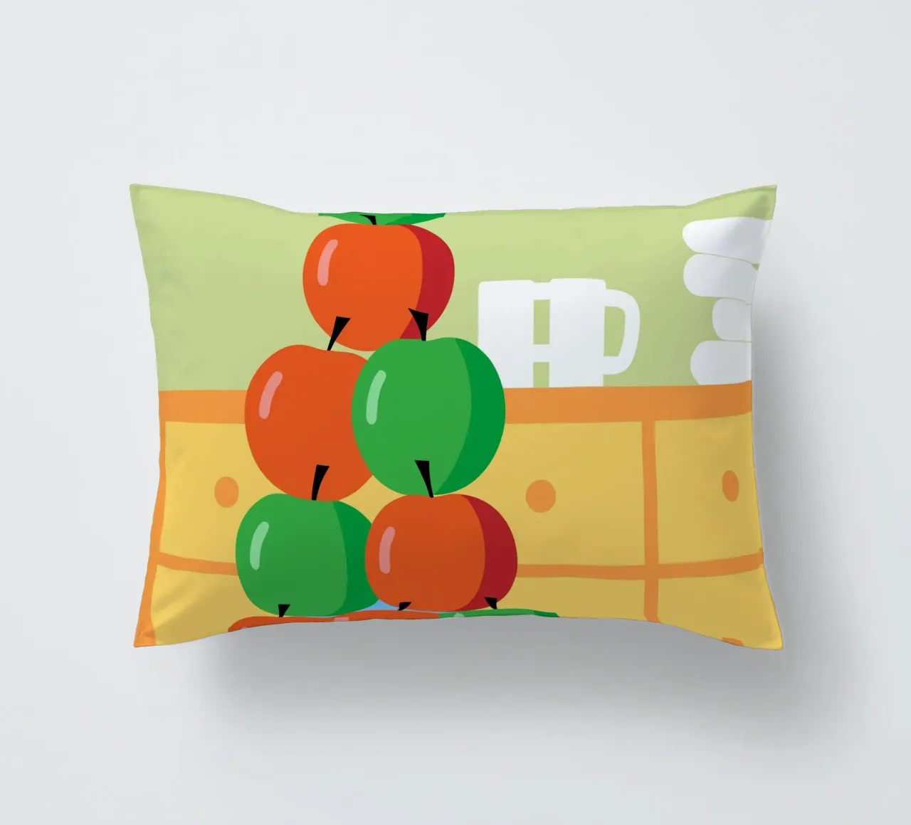 Mele rosse e verdi in una ciotola cuscino da OFFICIAL FRUIT & VEGETABLES
