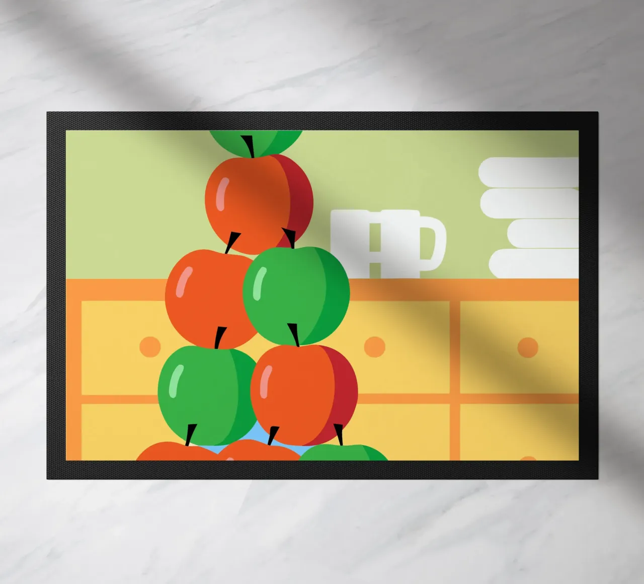 Mele rosse e verdi in una ciotola zerbino da OFFICIAL FRUIT & VEGETABLES