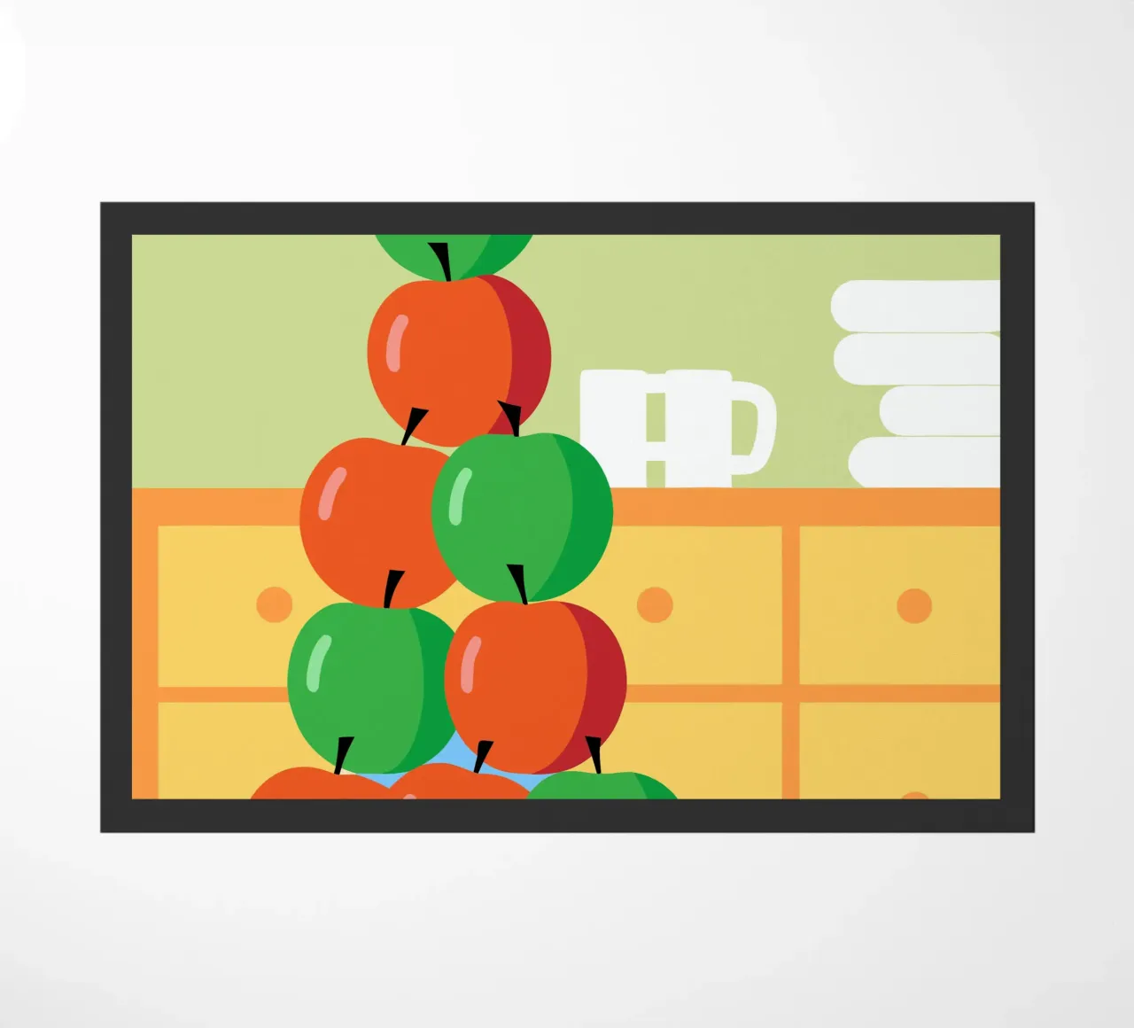 Mele rosse e verdi in una ciotola zerbino da OFFICIAL FRUIT & VEGETABLES