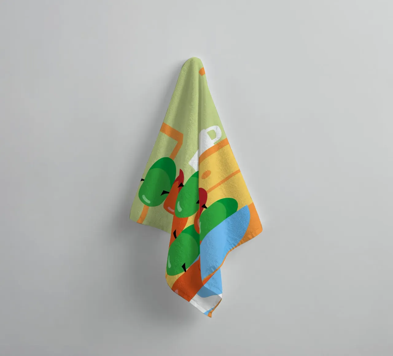Red and Green Apples in a Bowl towel by OFFICIAL FRUIT & VEGETABLES