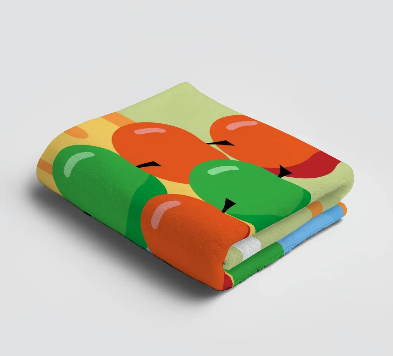 Red and Green Apples in a Bowl towel by OFFICIAL FRUIT & VEGETABLES