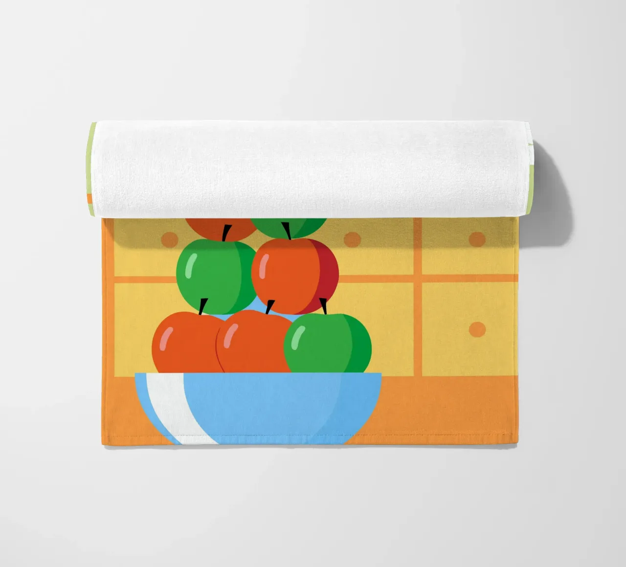 Mele rosse e verdi in una ciotola telo mare da OFFICIAL FRUIT & VEGETABLES