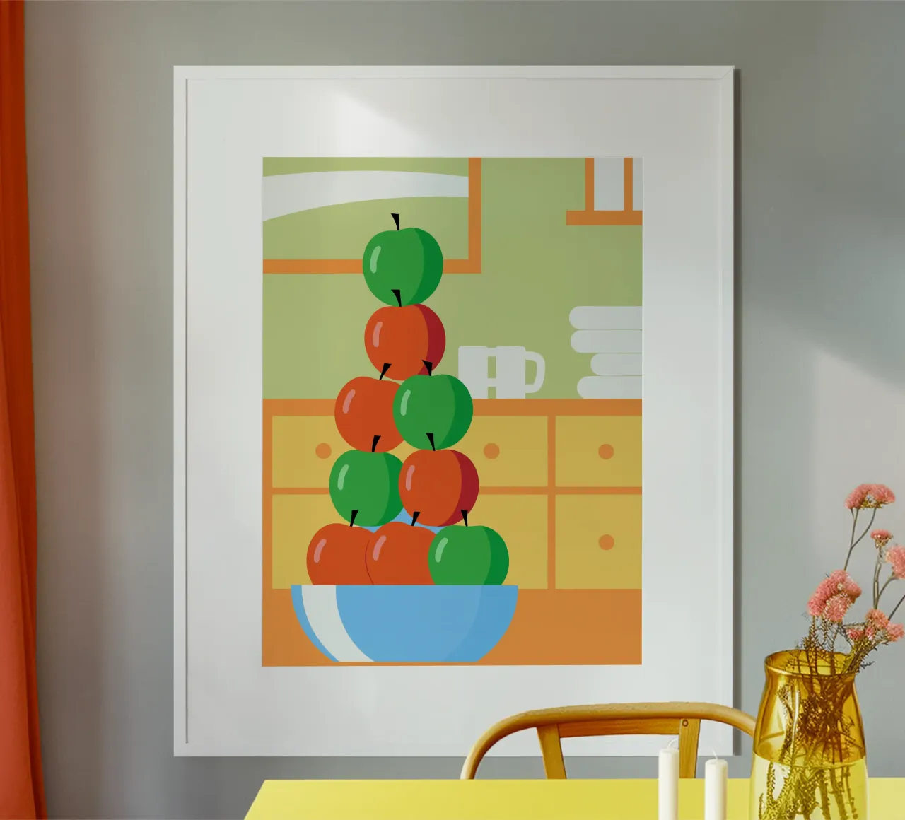 Mele rosse e verdi in una ciotola carta hahnemühle da OFFICIAL FRUIT & VEGETABLES