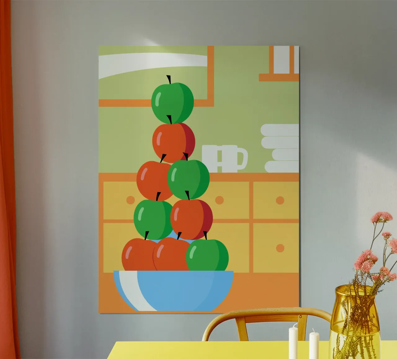 Mele rosse e verdi in una ciotola carta hahnemühle da OFFICIAL FRUIT & VEGETABLES
