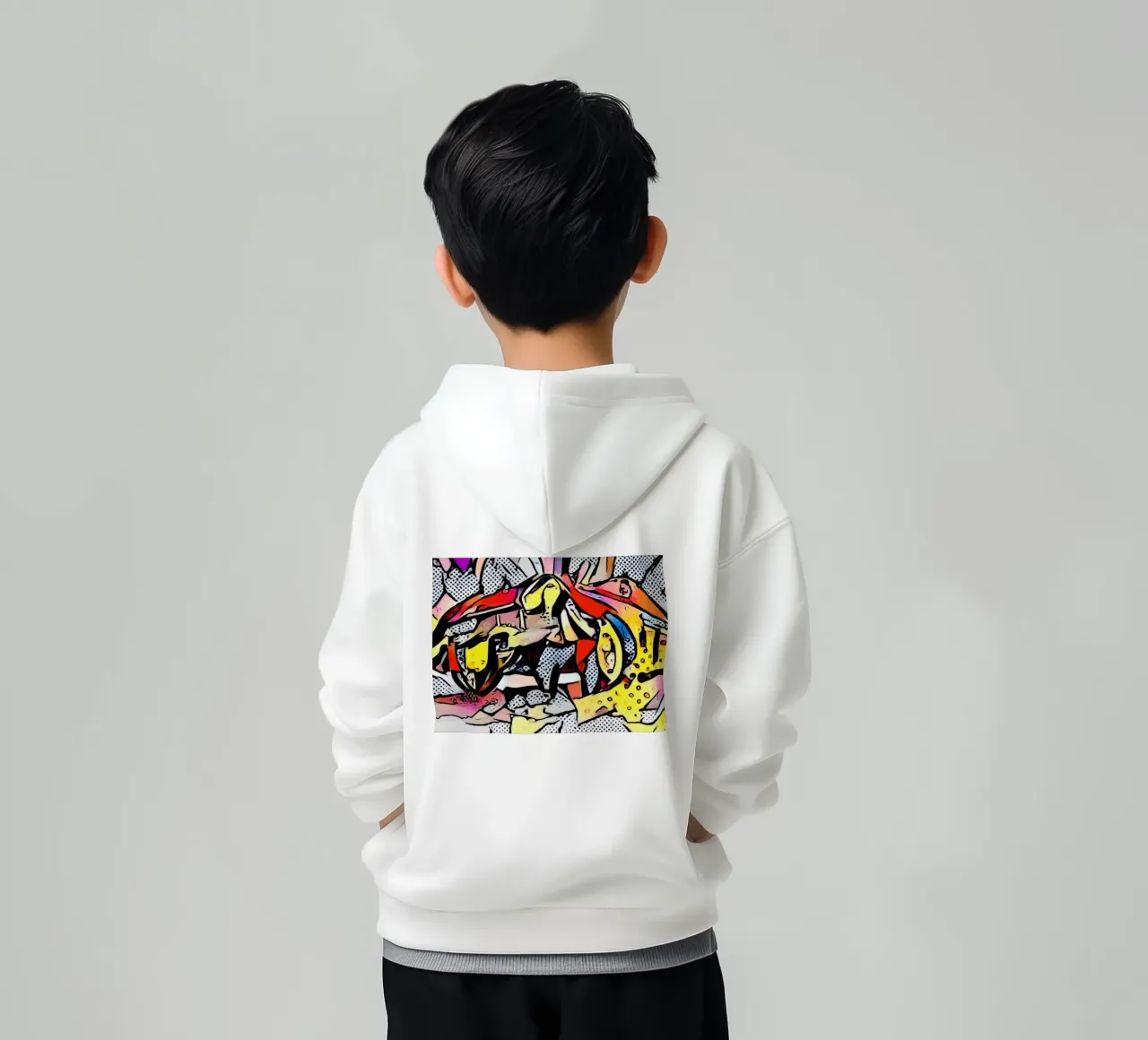 Accelerazione completa felpa bambino con cappuccio da ZAMART - PopArt