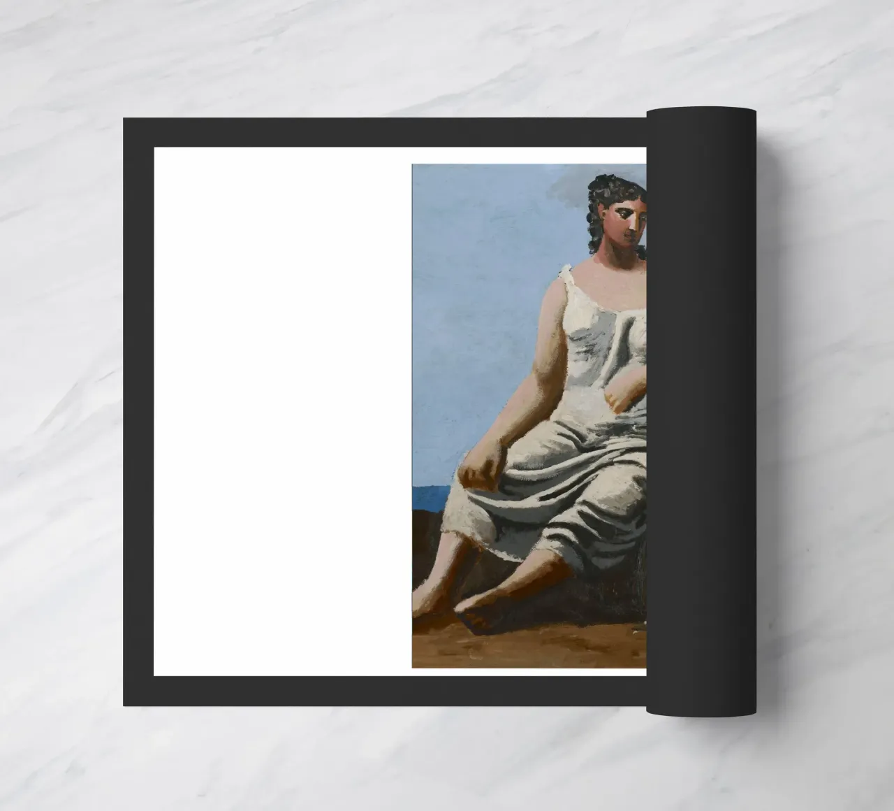 dipinto di una bella donna in abito bianco zerbino da eternal nino