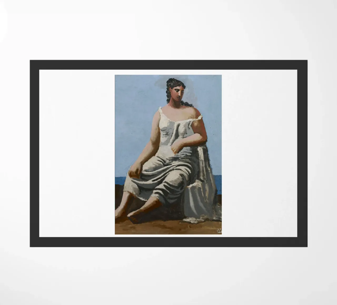 dipinto di una bella donna in abito bianco zerbino da eternal nino