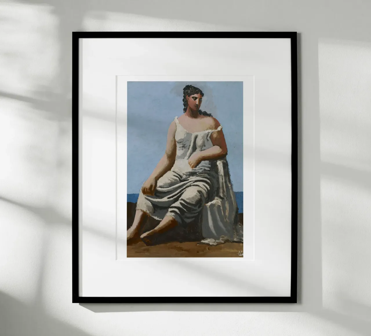 dipinto di una bella donna in abito bianco carta hahnemühle da eternal nino