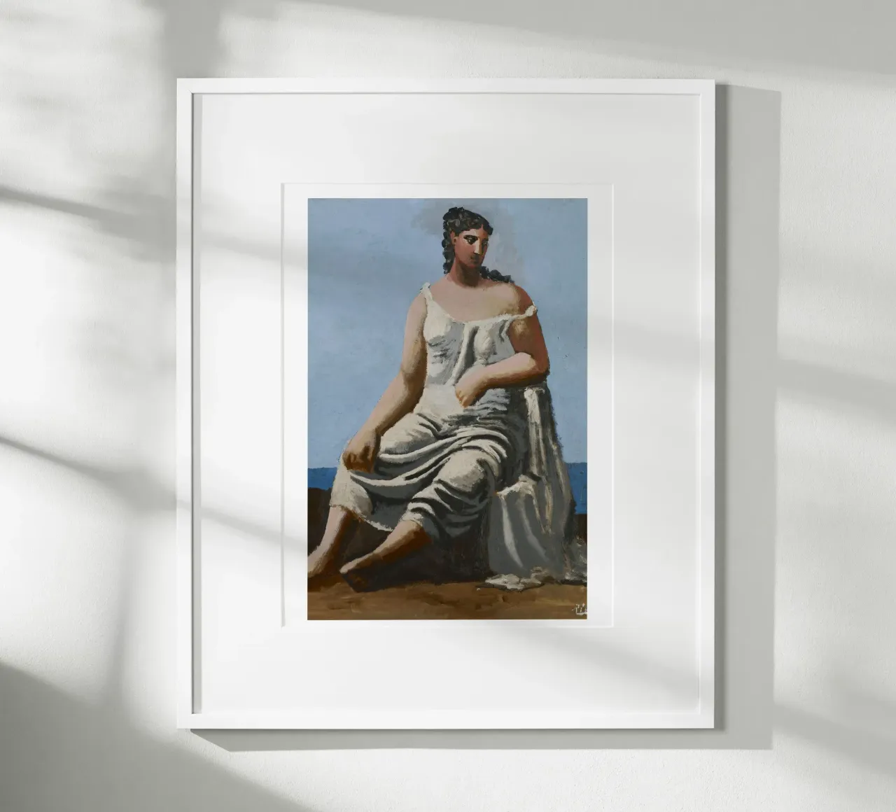 dipinto di una bella donna in abito bianco carta hahnemühle da eternal nino