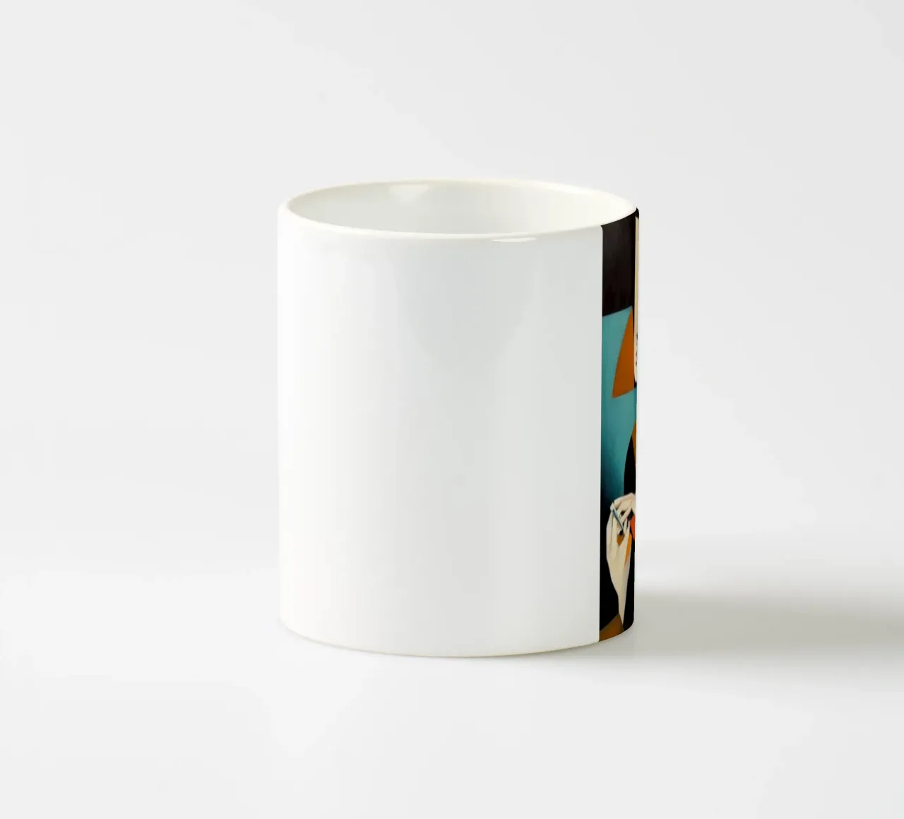 pittura astratta di donna tazza in ceramica da eternal nino