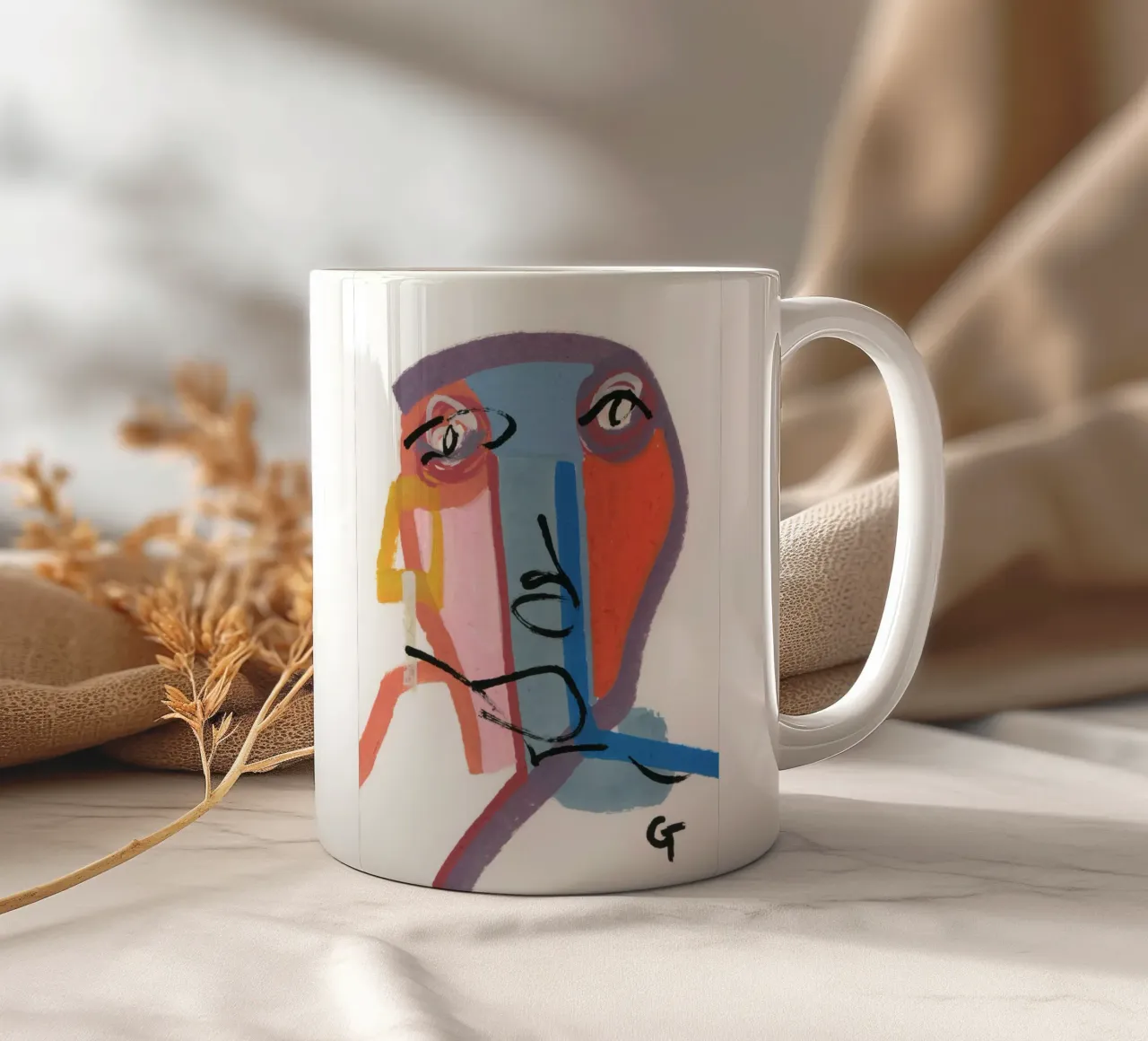 Dan collection tazza in ceramica da gtobonart
