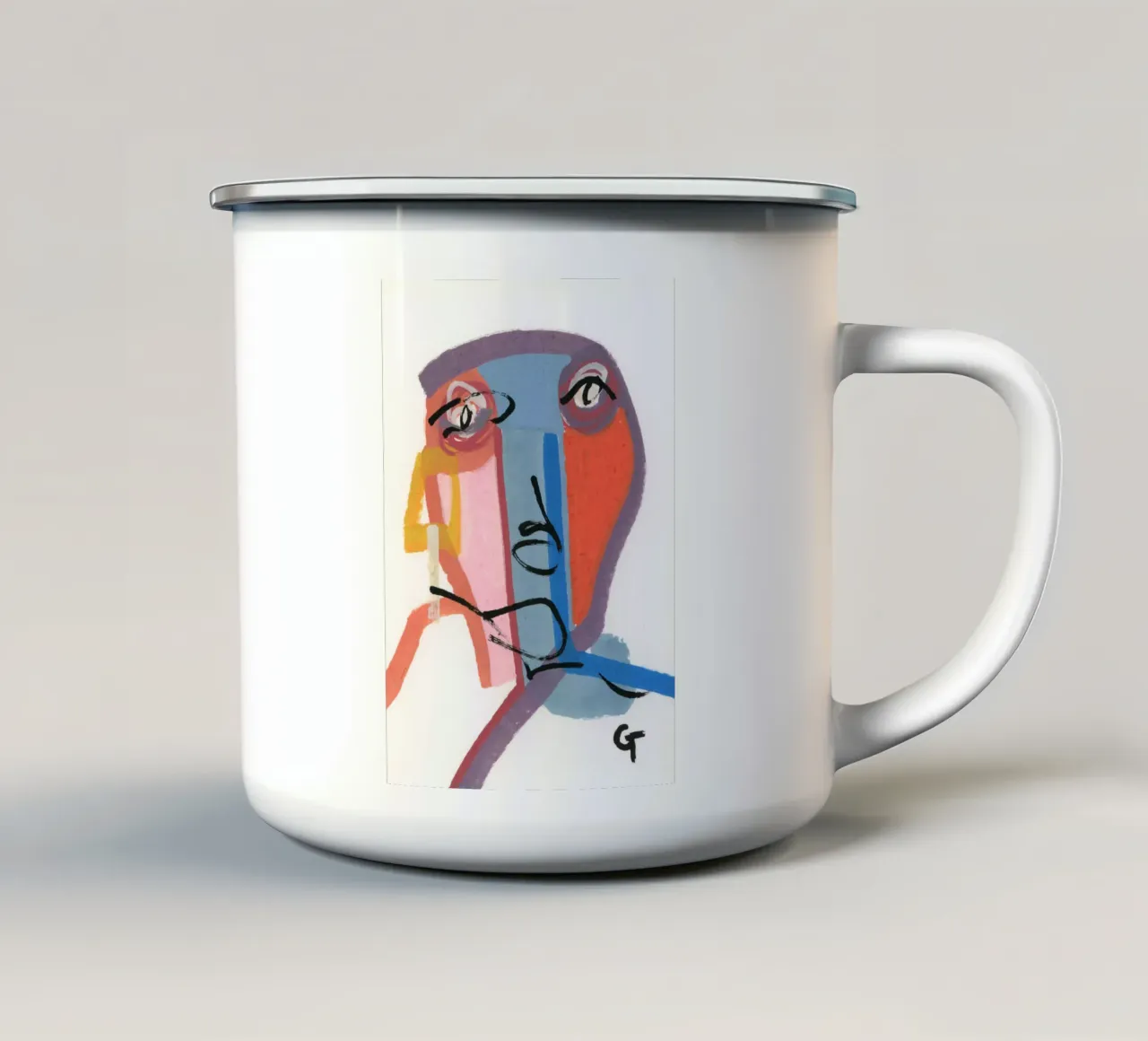 Dan collection tazza in smalto da gtobonart