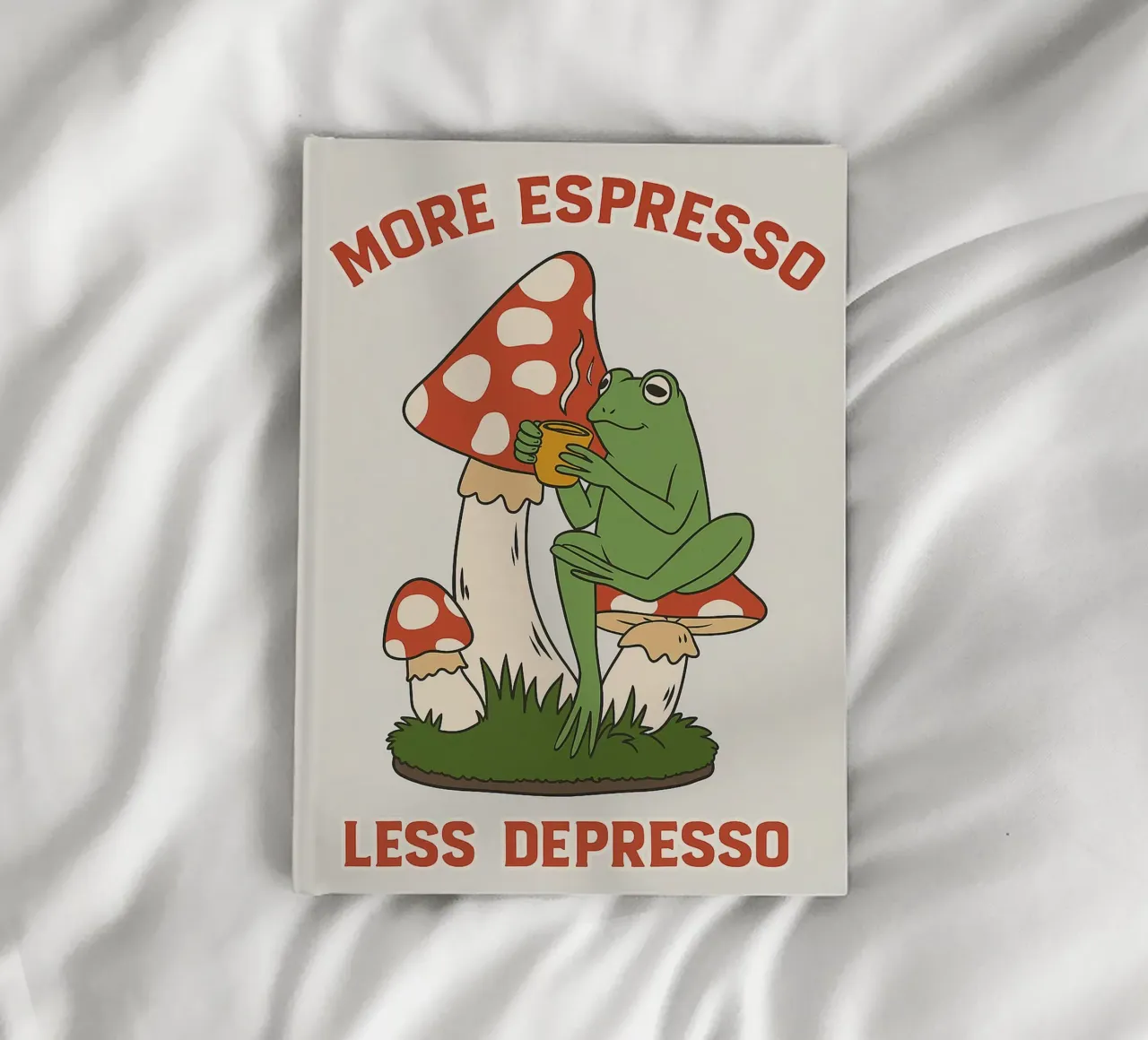 funny frog more espresso less despresso notebook by Botania