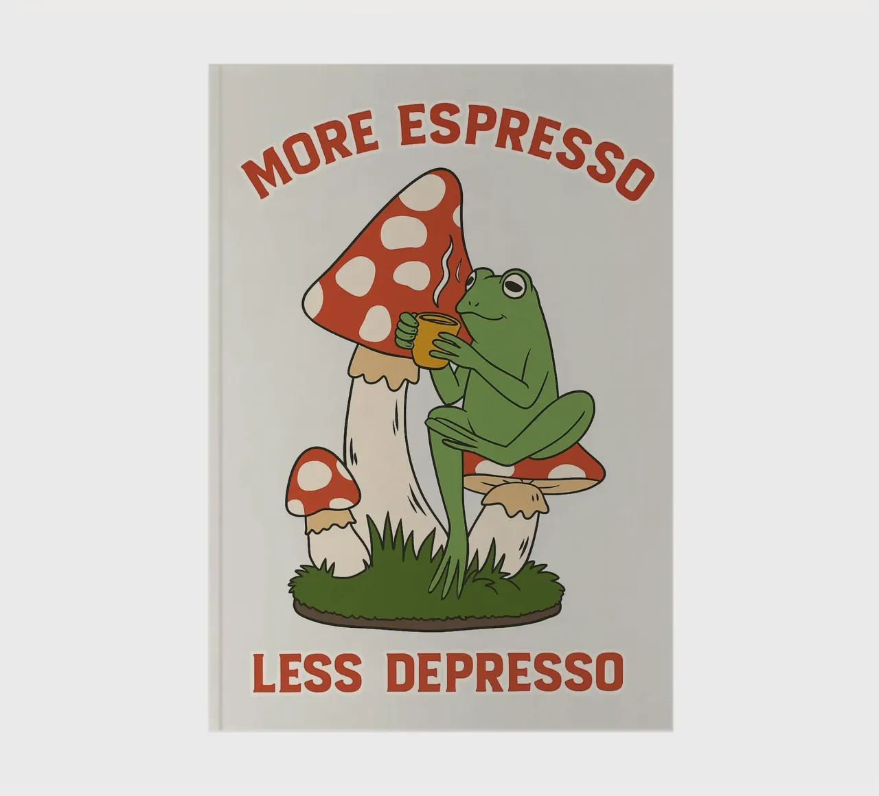 funny frog more espresso less despresso notebook by Botania
