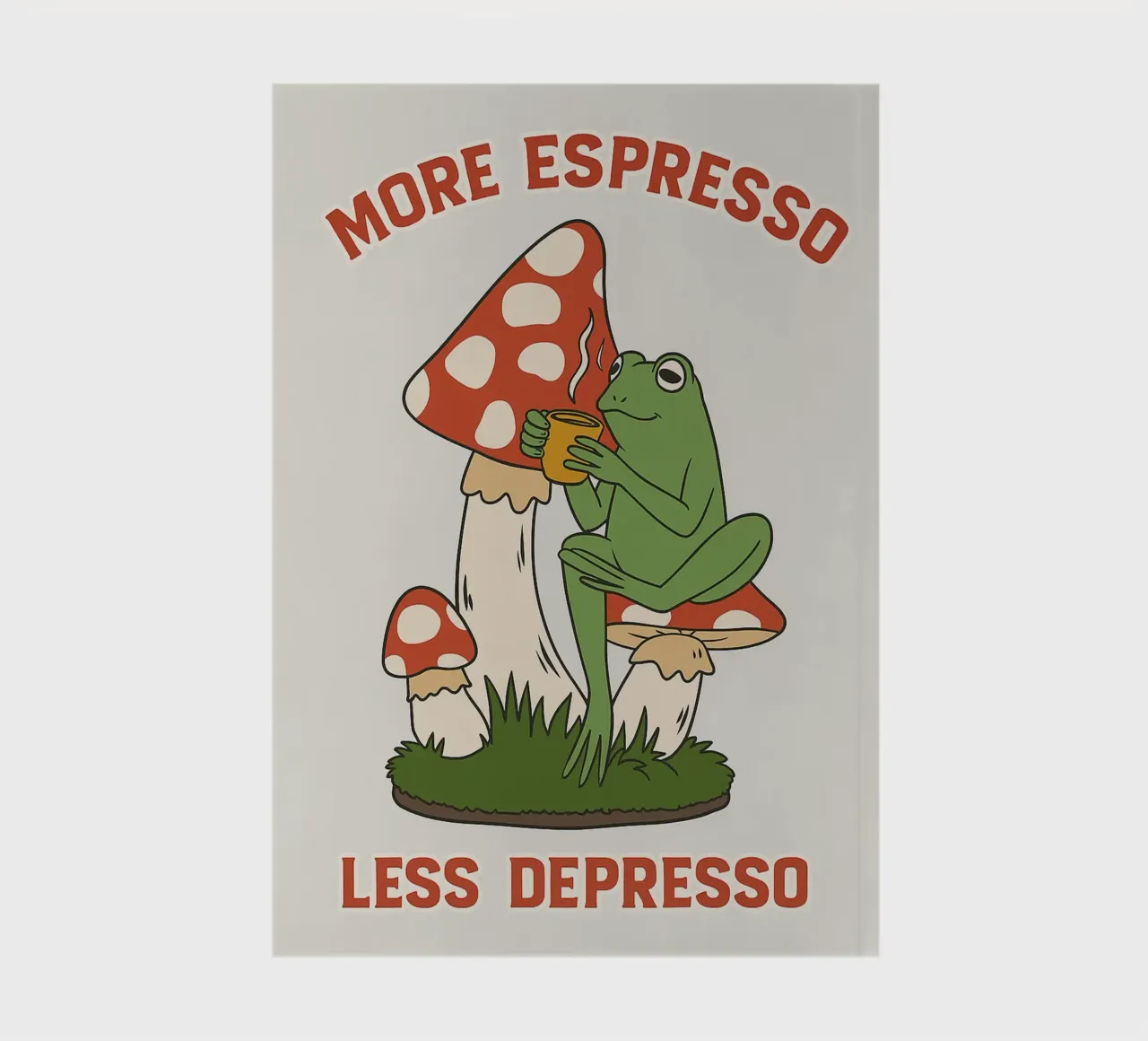funny frog more espresso less despresso notebook by Botania