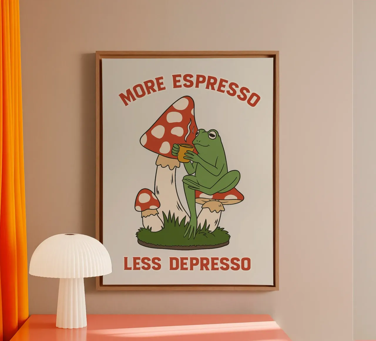 rana divertente più espresso meno despresso tela da Botania