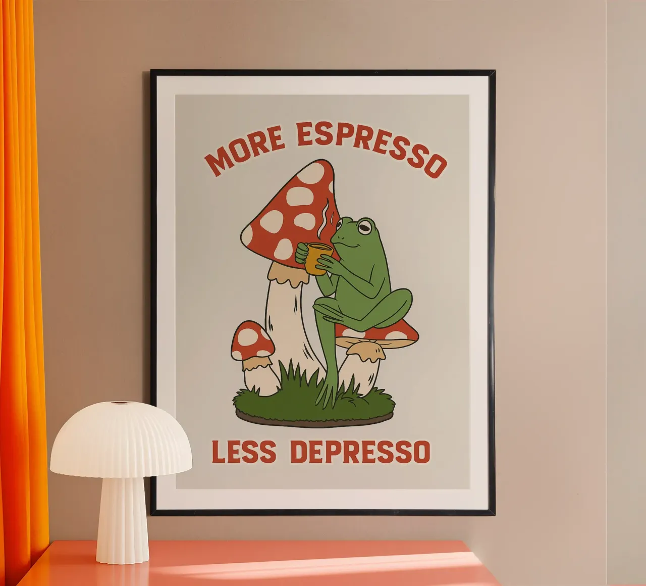 rana divertente più espresso meno despresso poster da Botania