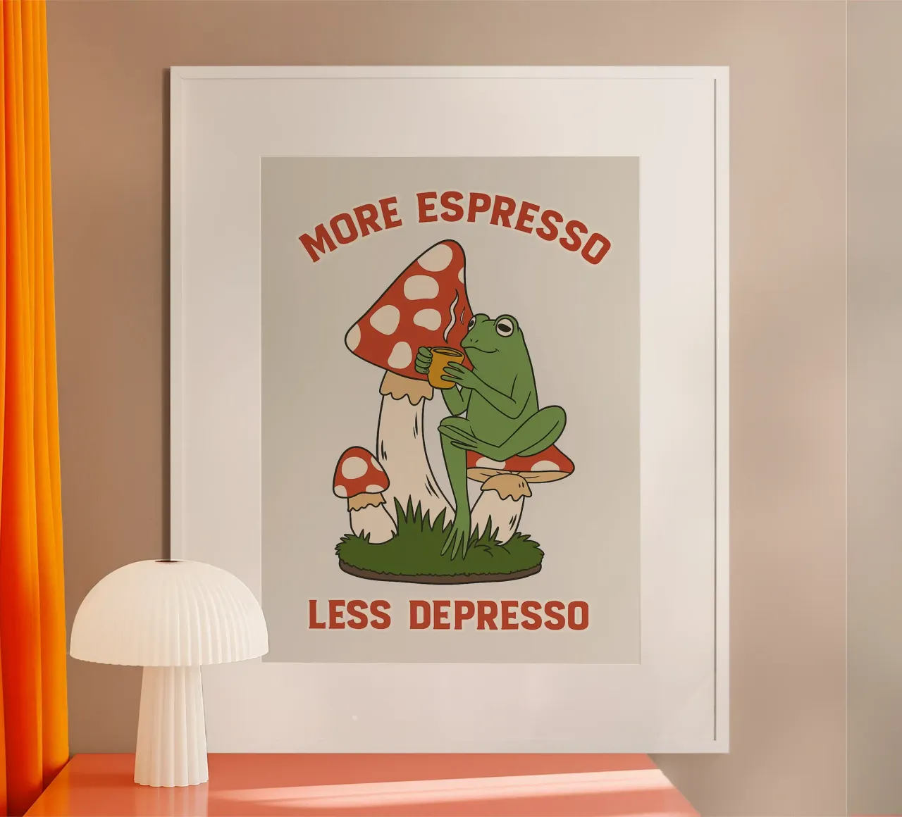 rana divertente più espresso meno despresso poster da Botania