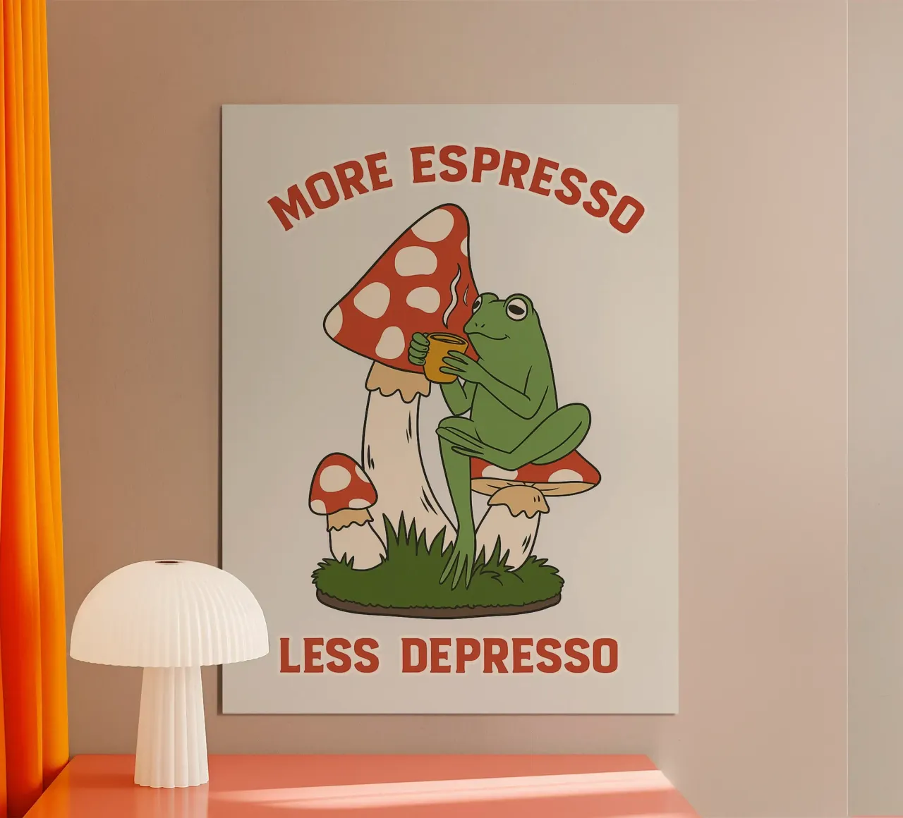 rana divertente più espresso meno despresso poster da Botania