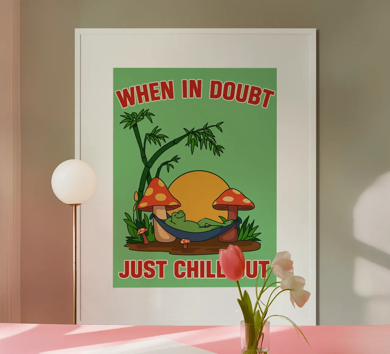 frog funny when in doubt just chill out hahnemühle by Botania