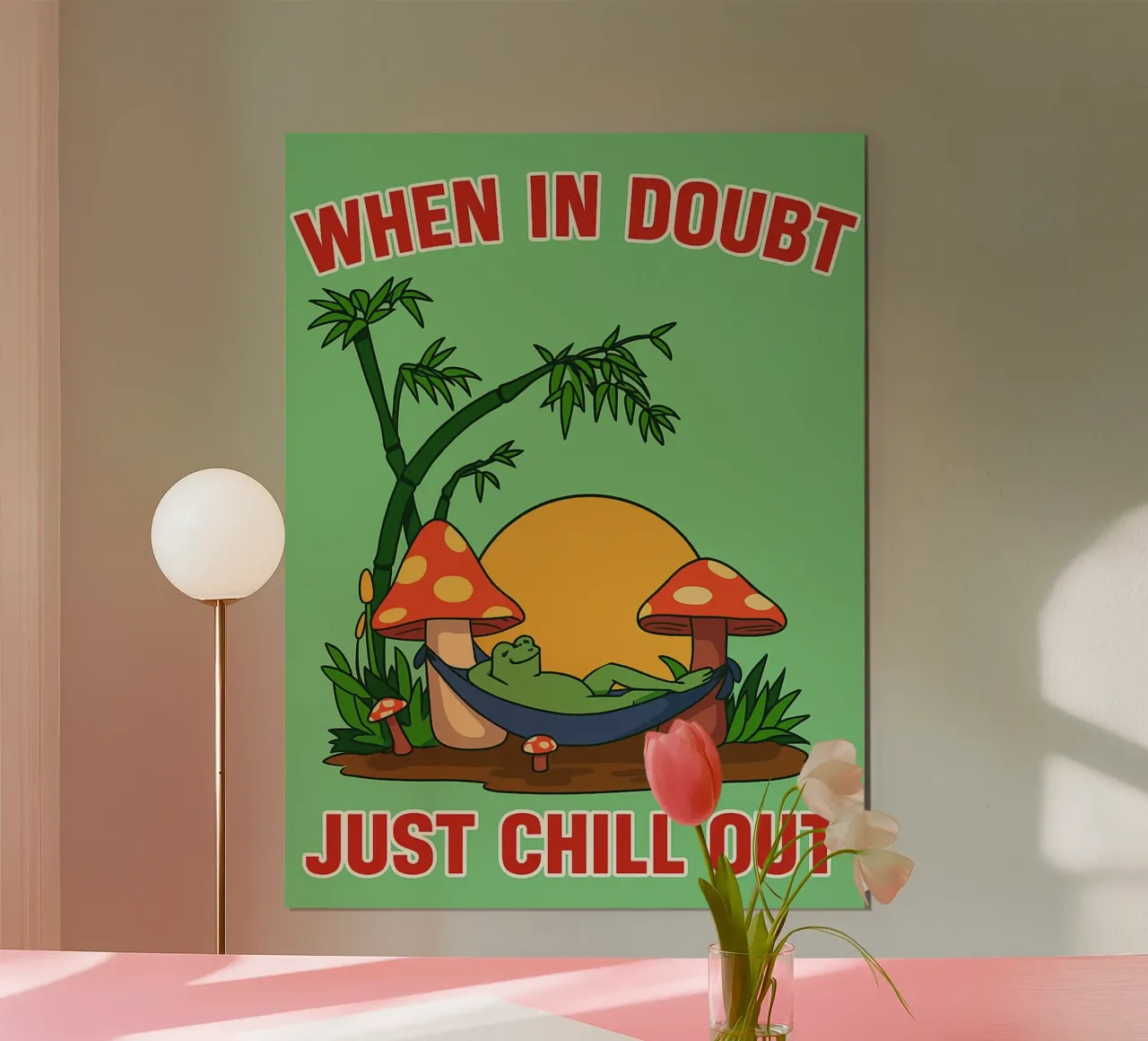 frog funny when in doubt just chill out hahnemühle by Botania