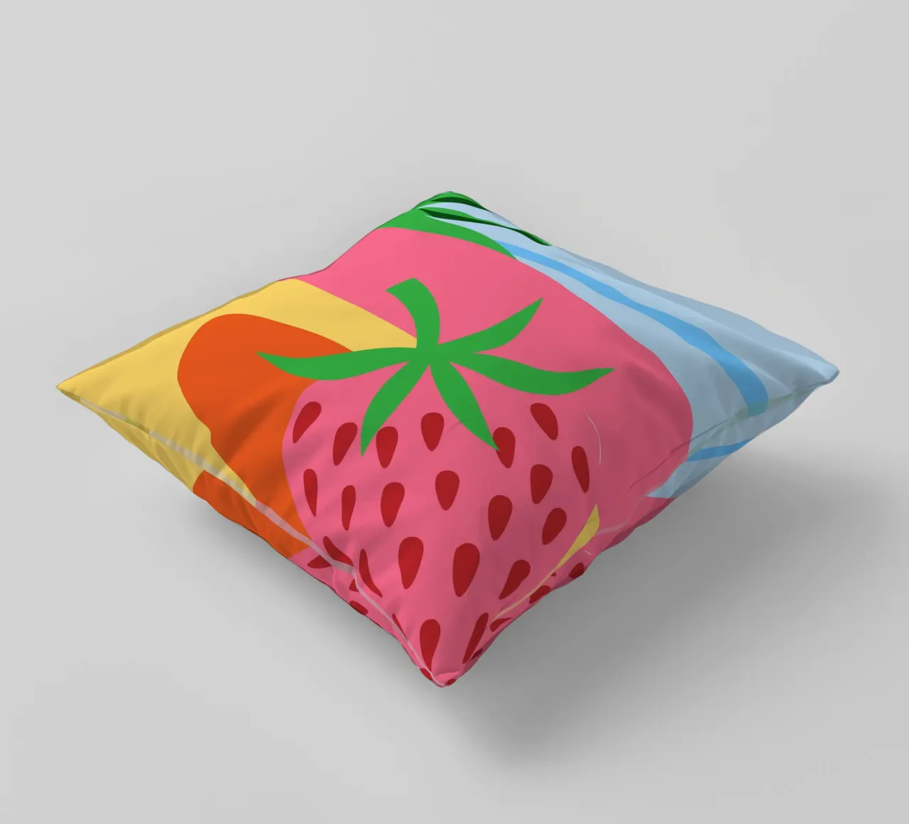 Fragola rosa con foglie verdi cuscino da OFFICIAL FRUIT & VEGETABLES