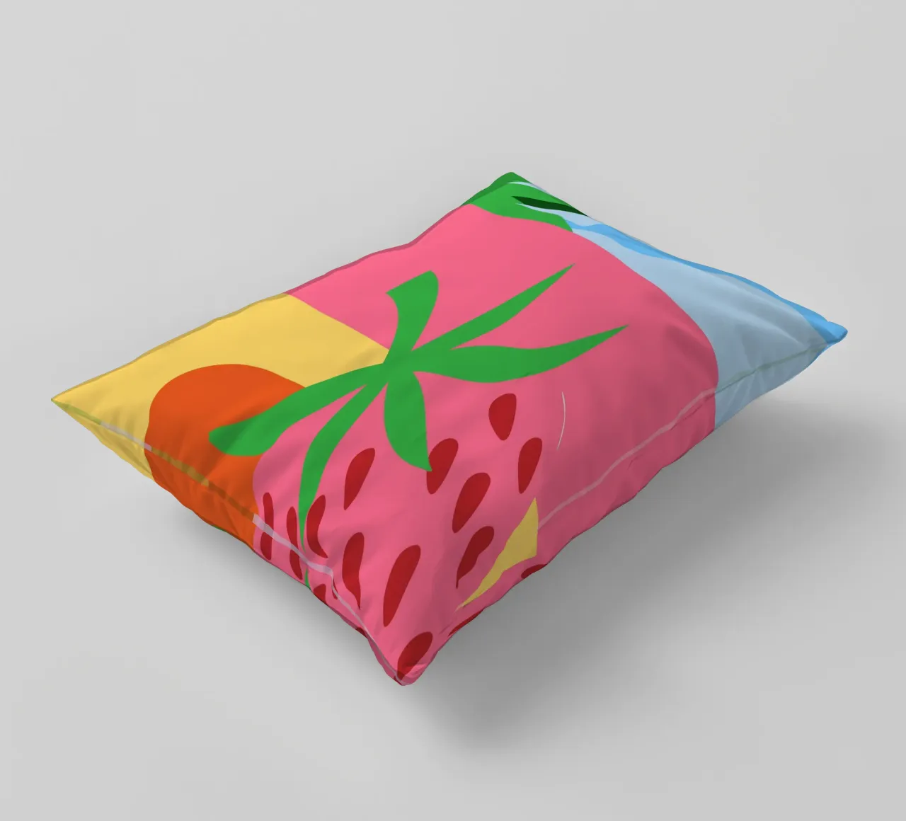 Fragola rosa con foglie verdi cuscino da OFFICIAL FRUIT & VEGETABLES