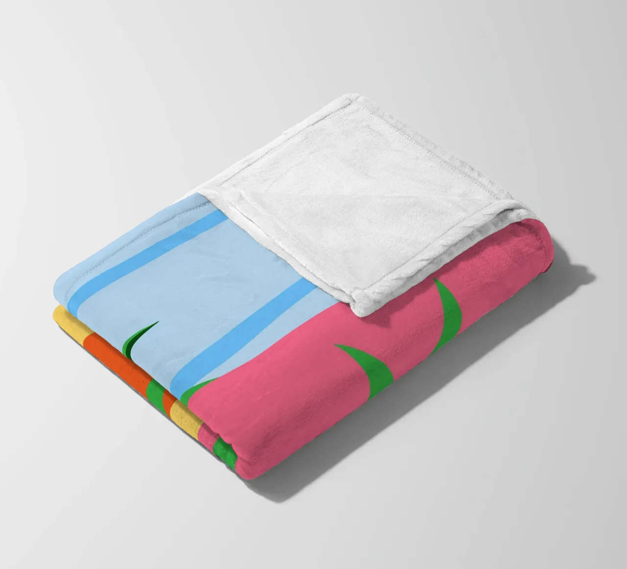 Fragola rosa con foglie verdi coperta in pile da OFFICIAL FRUIT & VEGETABLES
