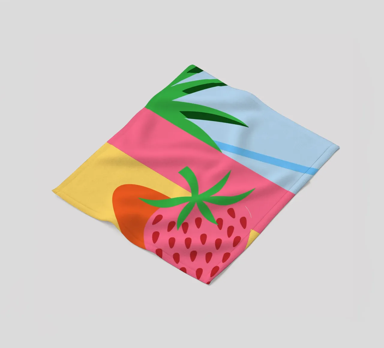 Fragola rosa con foglie verdi coperta in pile da OFFICIAL FRUIT & VEGETABLES