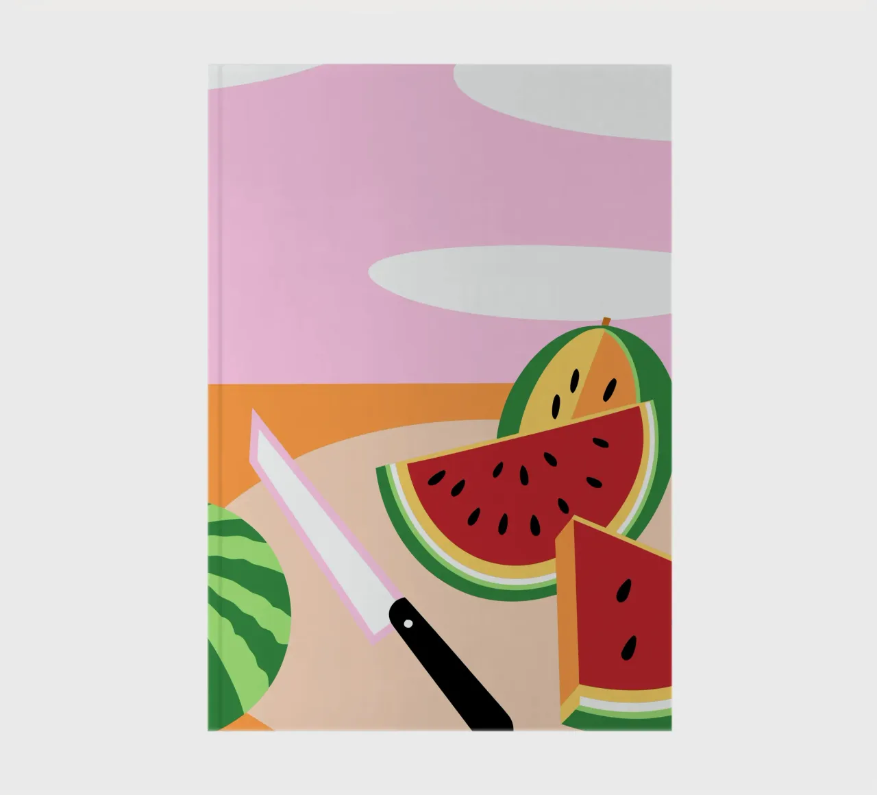 Watermelon with Knife notebook by OFFICIAL FRUIT & VEGETABLES