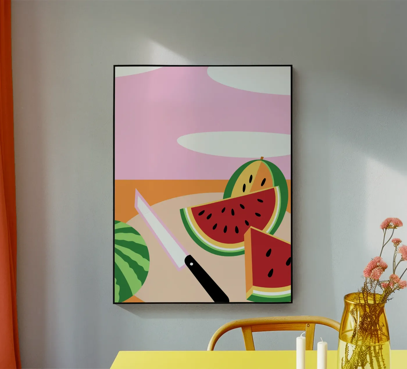 Anguria con coltello plexiglass da OFFICIAL FRUIT & VEGETABLES